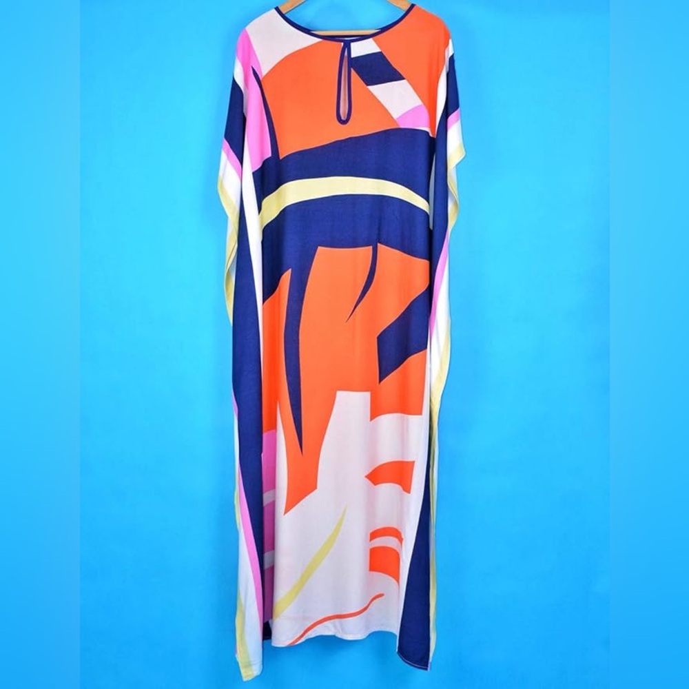 Colorful Abstract Dress/Cover Up 👙 - Picture 2 of 11
